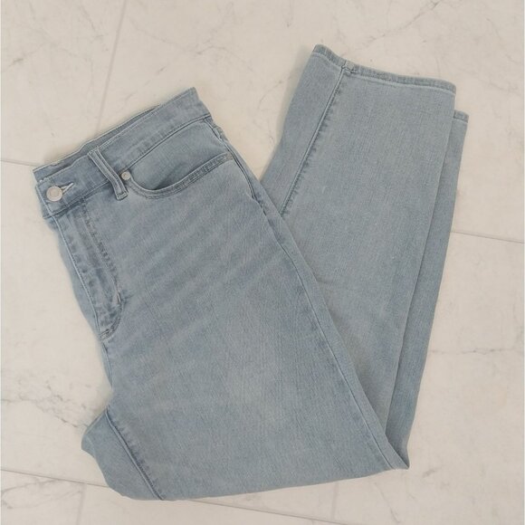Lands End Light Wash Cropped Demin Jeans Women's Sz 10P - Picture 4 of 14